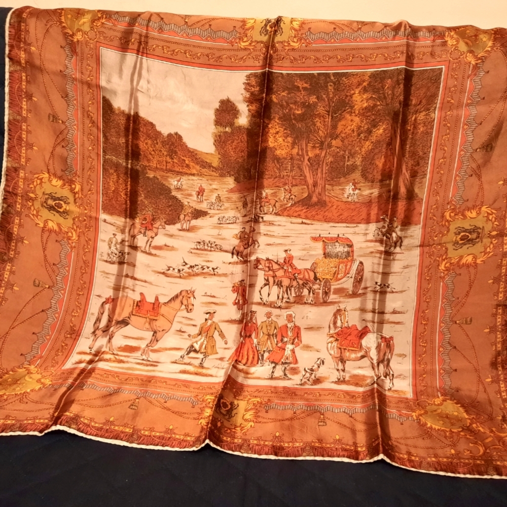 Vintage silk scarf 30/30 , $40 - Picture 4 of 5